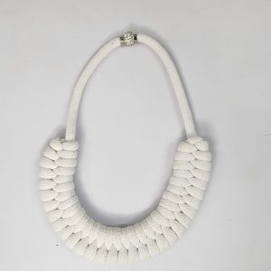 Macrame Necklace - White