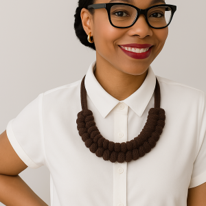 Macrame Necklace - Brown
