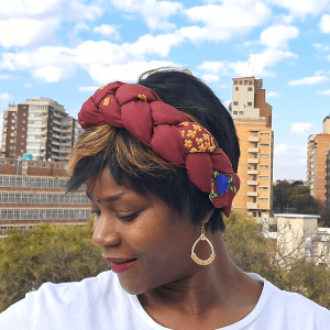 Maroon Tsonga head band